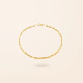 Gold Flat Anchor Chain Bracelet