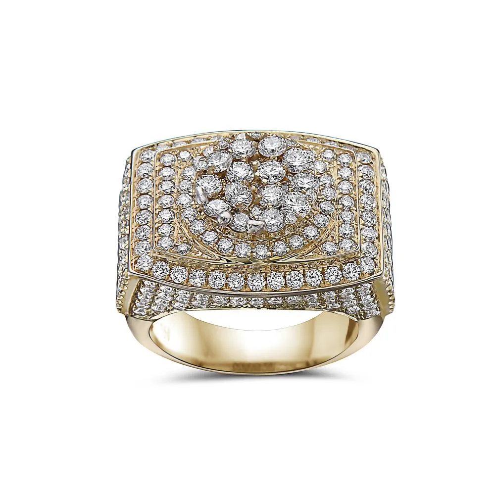 14K Gold Ring for Men with 4.50 CT Diamonds