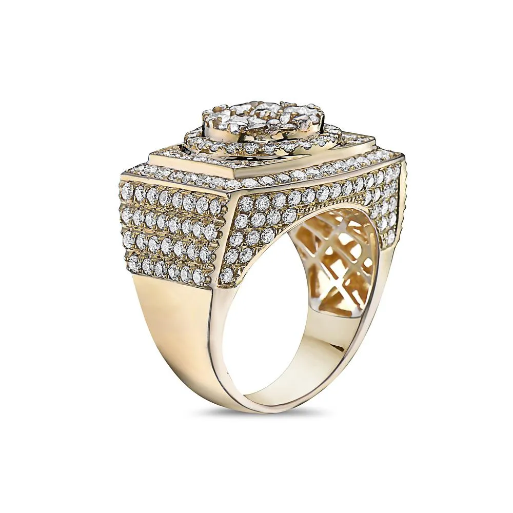 14K Gold Ring for Men with 4.50 CT Diamonds