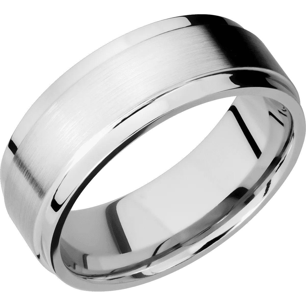 14K White Gold with Satin , Polish Finish