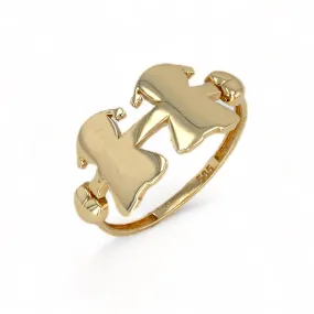 14K Yellow Gold Two Girl Ring 207774