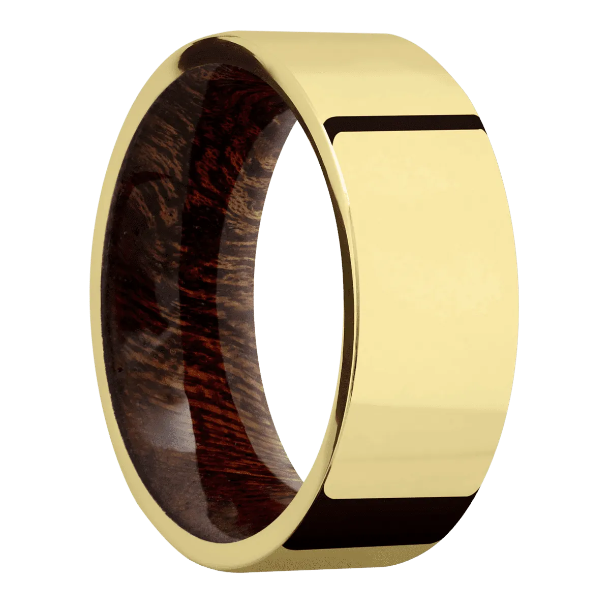 14K Yellow Gold Polish Finish Sapele