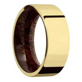 14K Yellow Gold Polish Finish Sapele