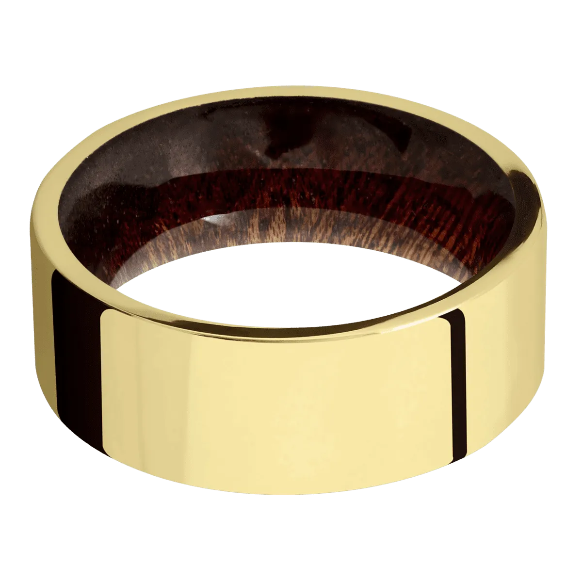 14K Yellow Gold Polish Finish Sapele