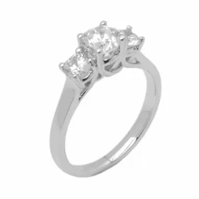 18k Solid Gold Elegat Ladies Modern Cluster Round Solitaire Ring D2031v