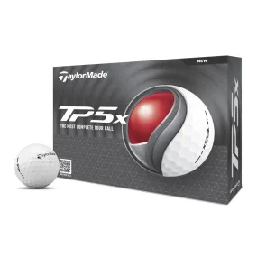 2024 TaylorMade TP5x White Golf Balls - 12 balls