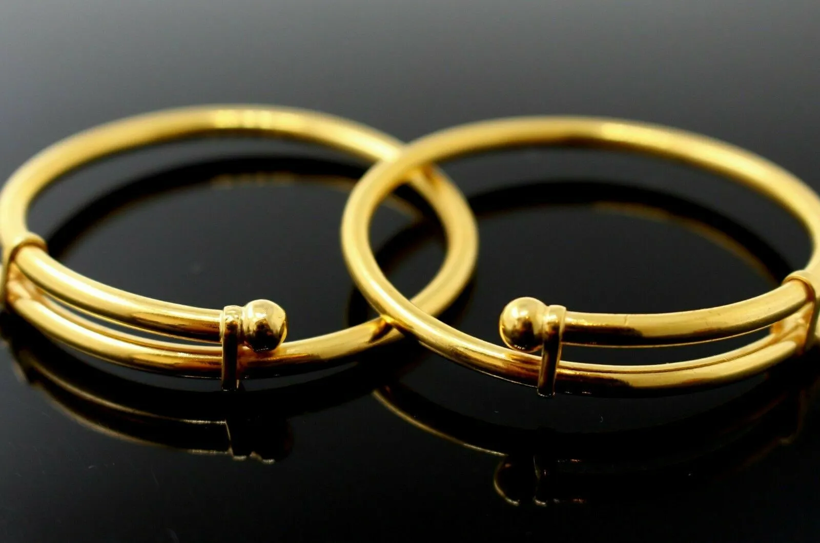 Solid Gold Kid Bangle Bracelet