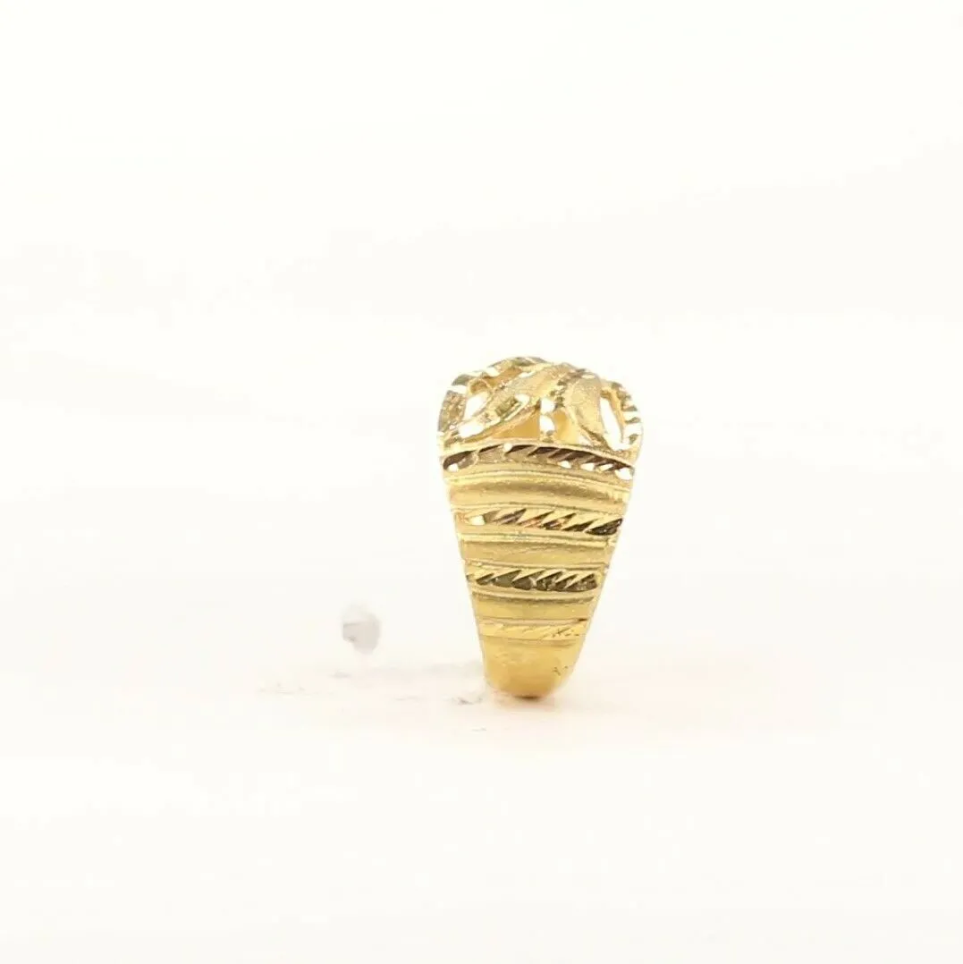 22k Ring Solid Gold ELEGANT Charm Classic Ladies Band SIZE 6 RESIZABLE r2107