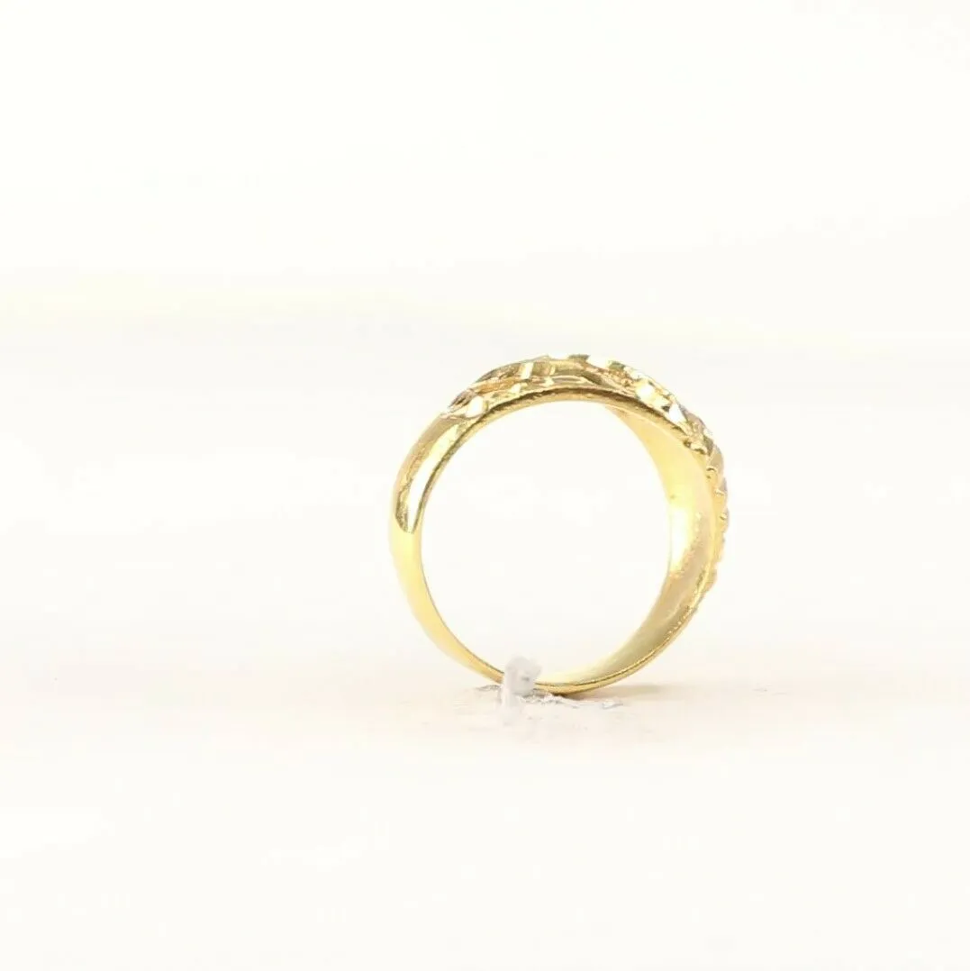 22k Ring Solid Gold ELEGANT Charm Classic Ladies Band SIZE 6 RESIZABLE r2107