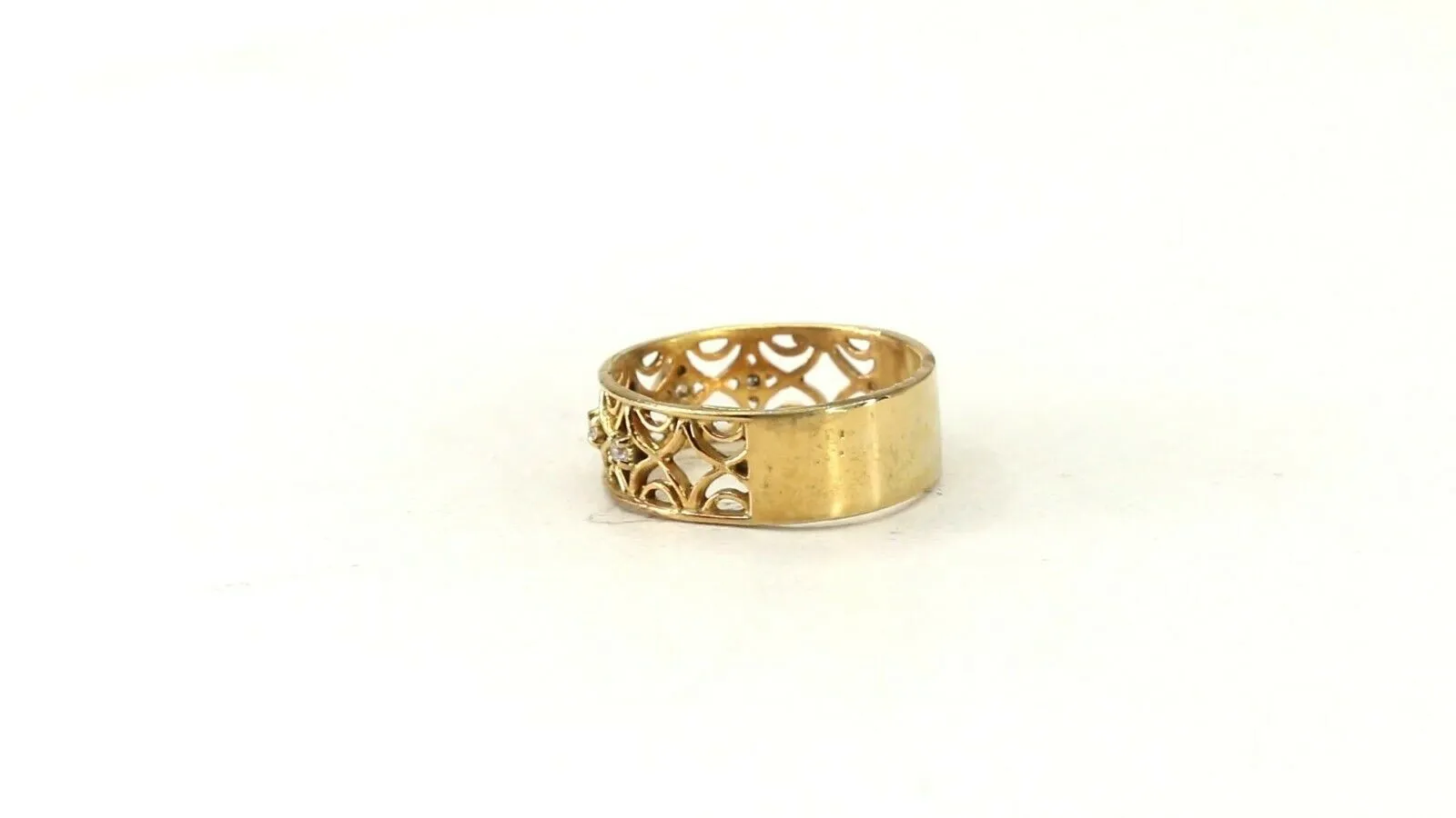 22k Ring Solid Gold ELEGANT Charm Ladies Band SIZE 7.5 RESIZABLE r2926mon