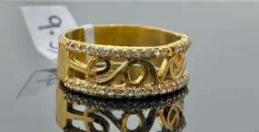 22k Ring Solid Gold ELEGANT Charm Ladies Band SIZE 7.5 RESIZABLE r2927mon