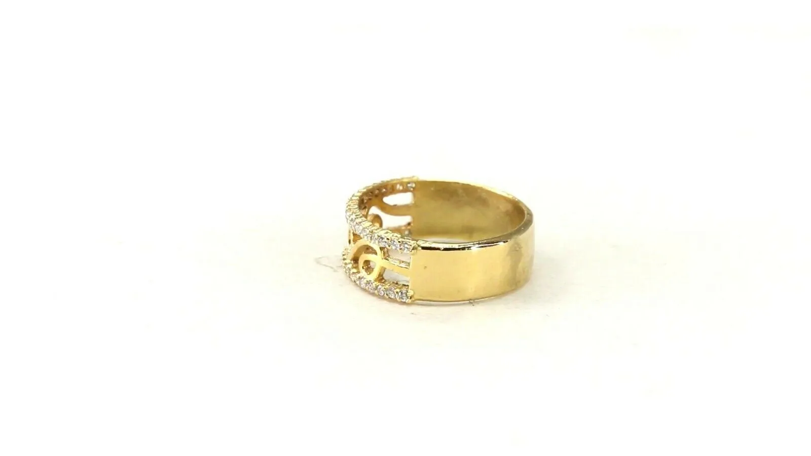 22k Ring Solid Gold ELEGANT Charm Ladies Band SIZE 7.5 RESIZABLE r2927mon