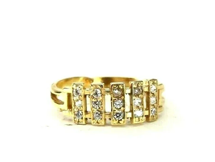 22k Ring Solid Gold ELEGANT Charm Ladies Band SIZE 7.75 RESIZABLE r2941mon