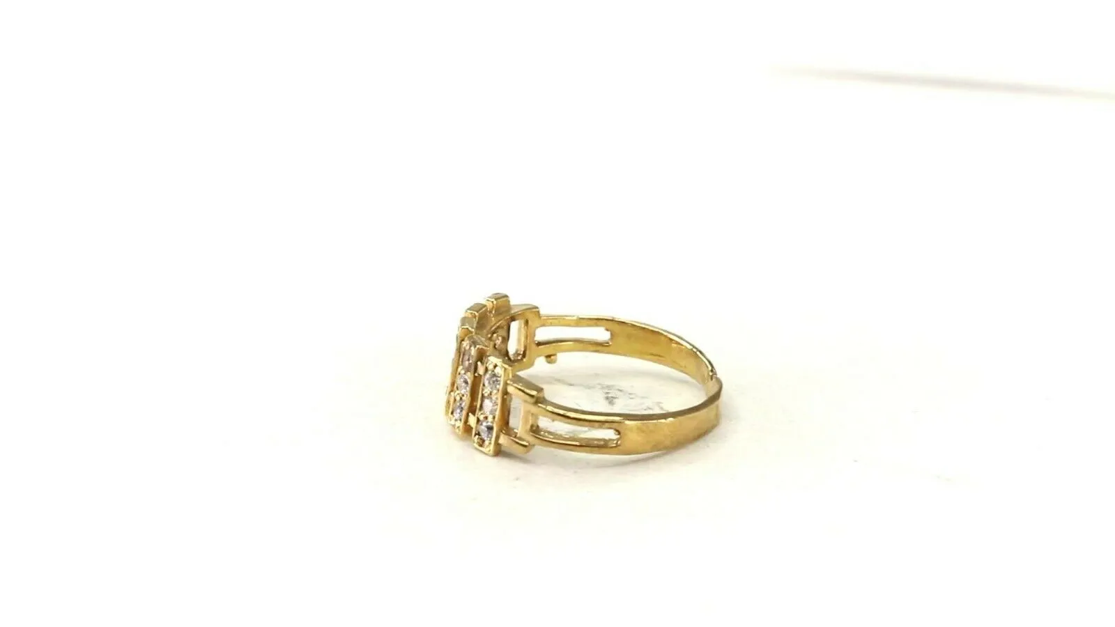 22k Ring Solid Gold ELEGANT Charm Ladies Band SIZE 7.75 RESIZABLE r2941mon