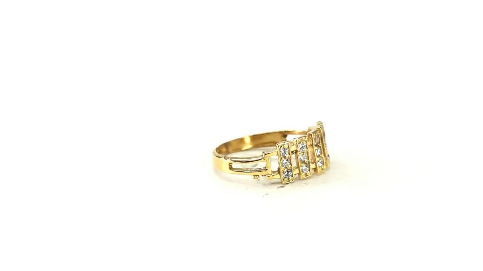 22k Ring Solid Gold ELEGANT Charm Ladies Band SIZE 7.75 RESIZABLE r2941mon