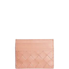 3 intrecciato flat peach cardholder.