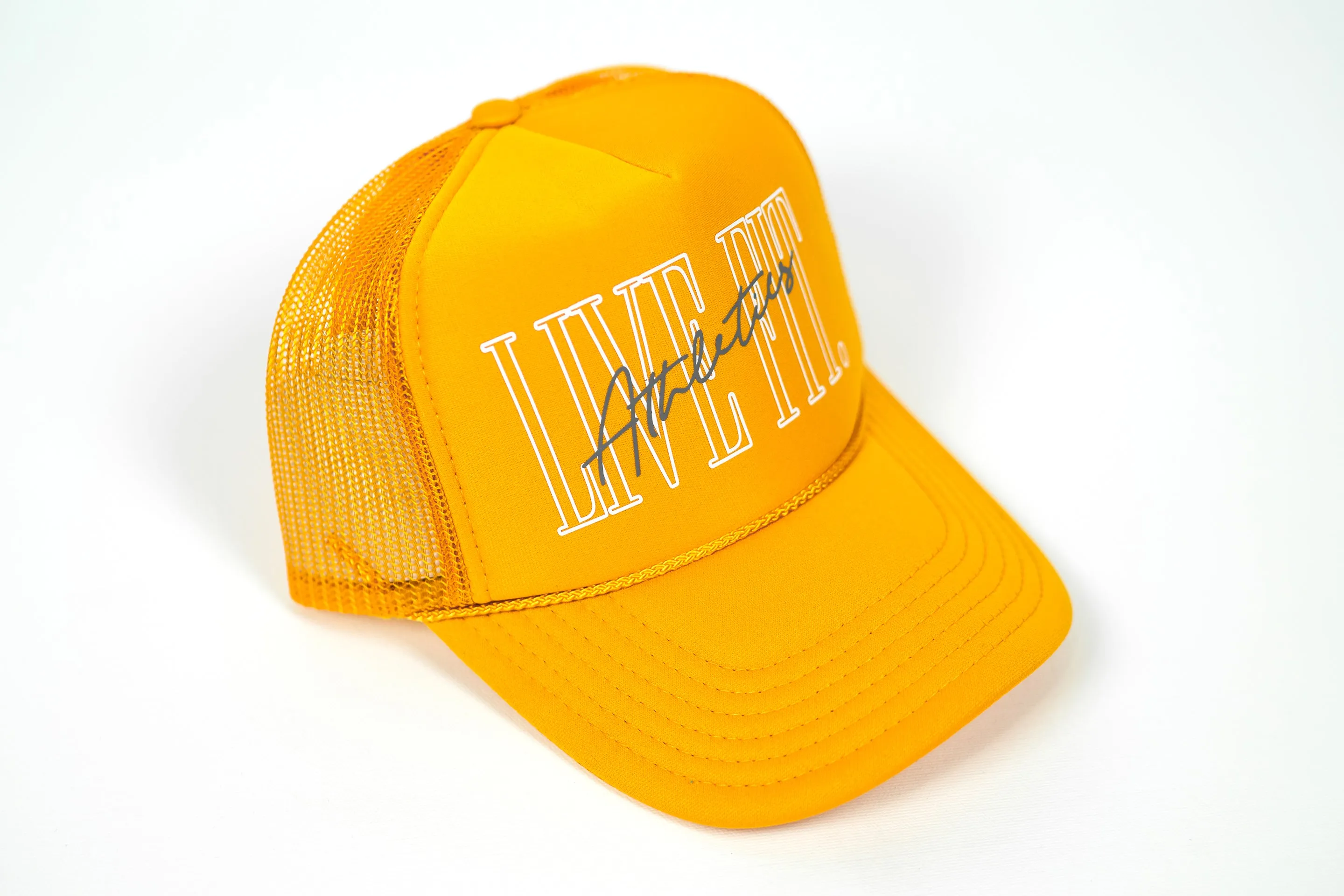 5 Panel Foam Trucker Hat  - Yellow/White