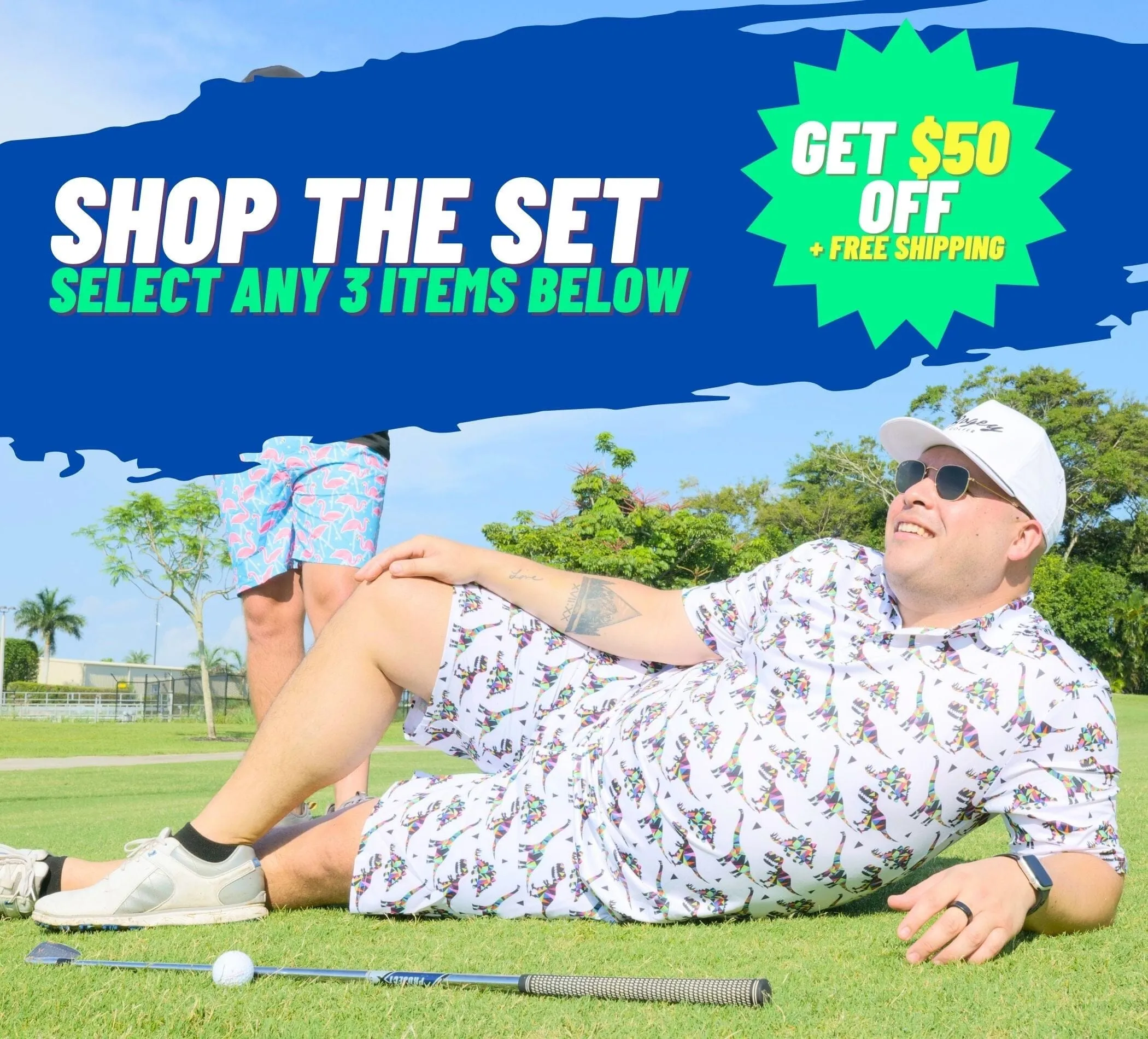 $50 Off Polo, Shorts, and Hat Bundle