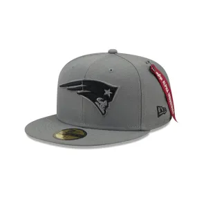 New England Patriots Grey Fitted Hat