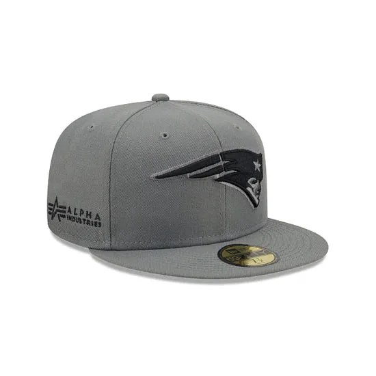 New England Patriots Grey Fitted Hat