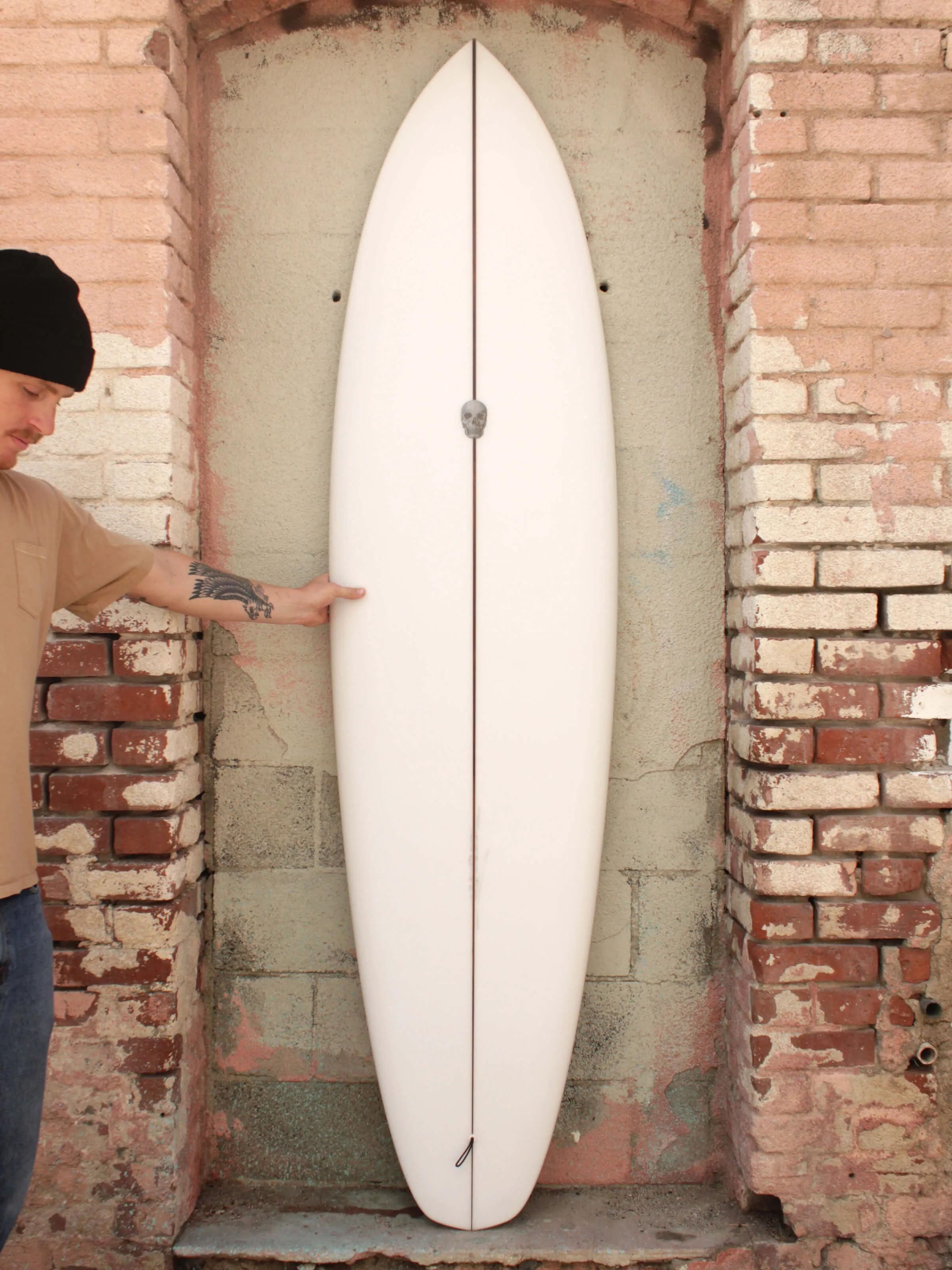 7'2 Christenson Ultra Flat Tracker surfboard.