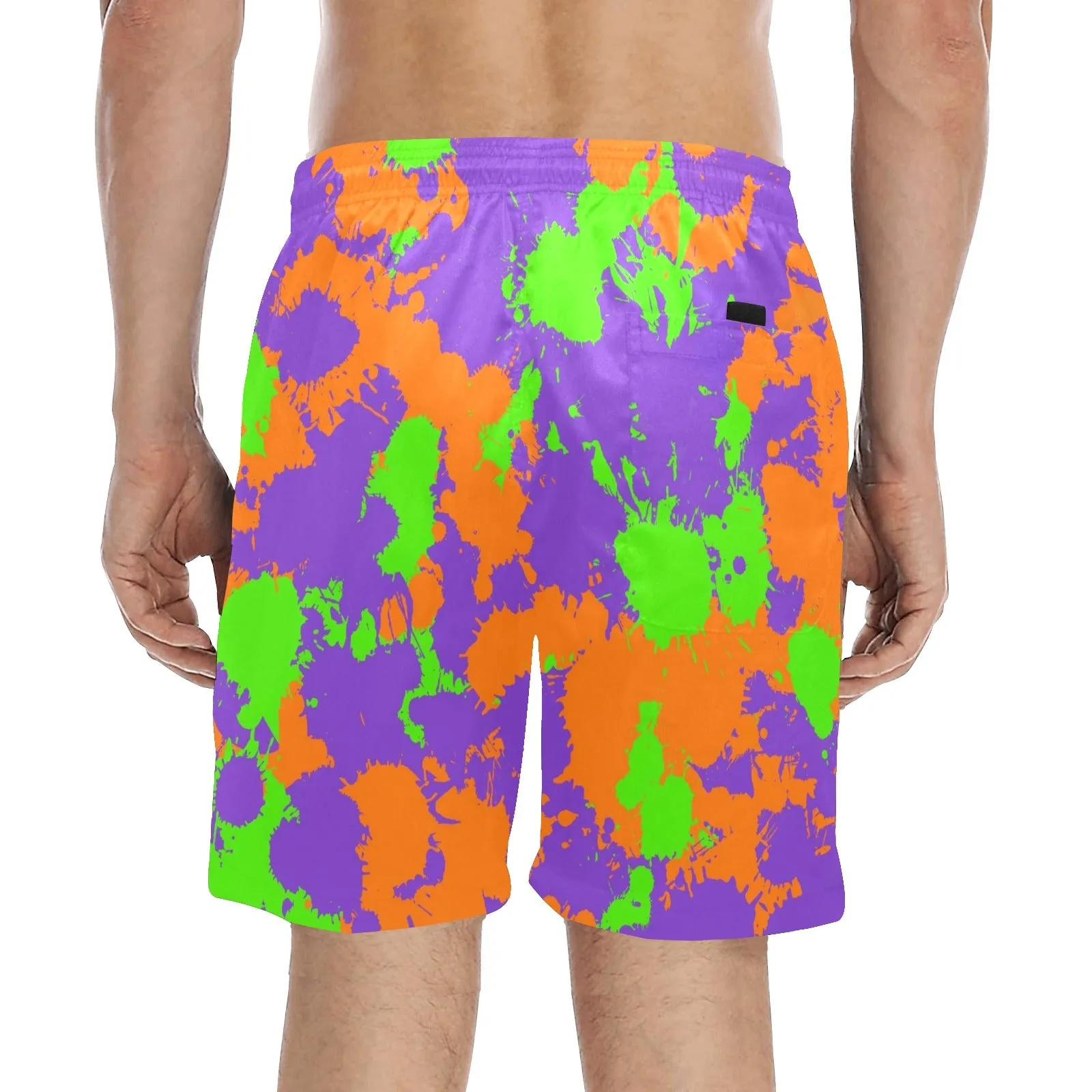 90s Style Slime Splatter Swim Shorts