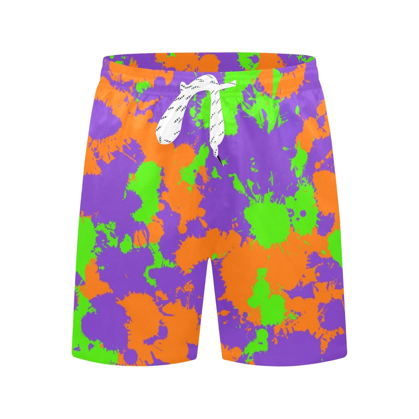 90s Style Slime Splatter Swim Shorts