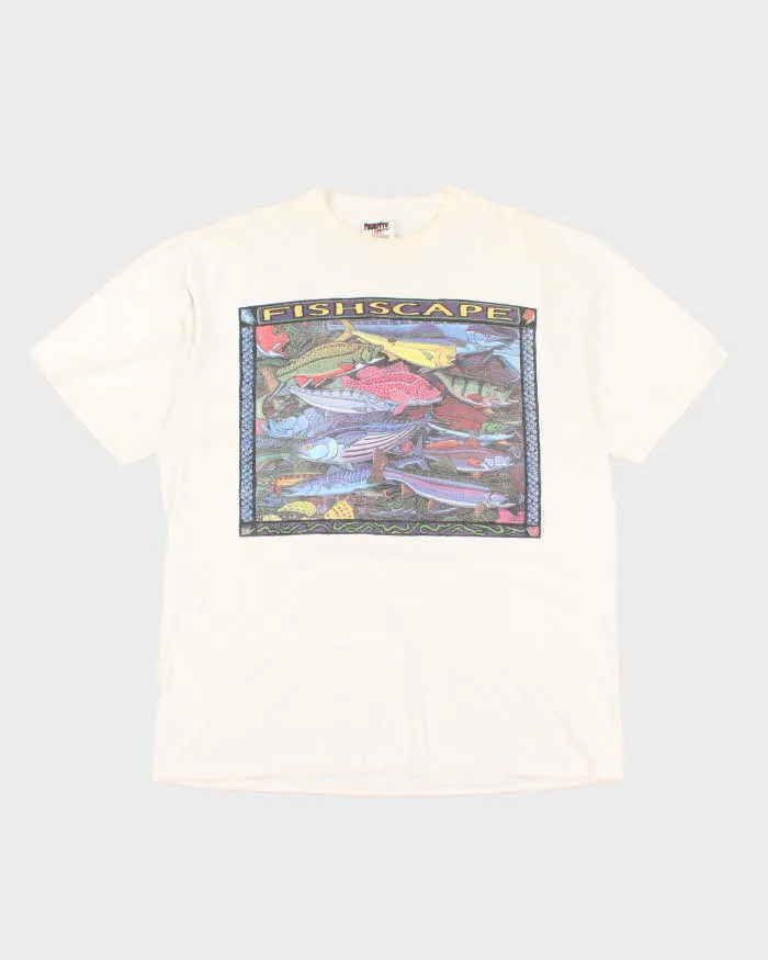 90s Vintage XL PowerPro Fishscape T-Shirt