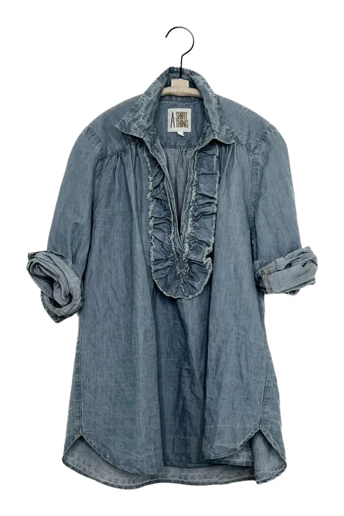 A Shirt Thing Celine Denim Top in Indigo