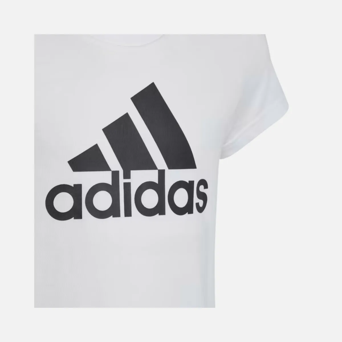 Adidas Kids Girls Cotton T-shirt (7-15 Year) - White/Black