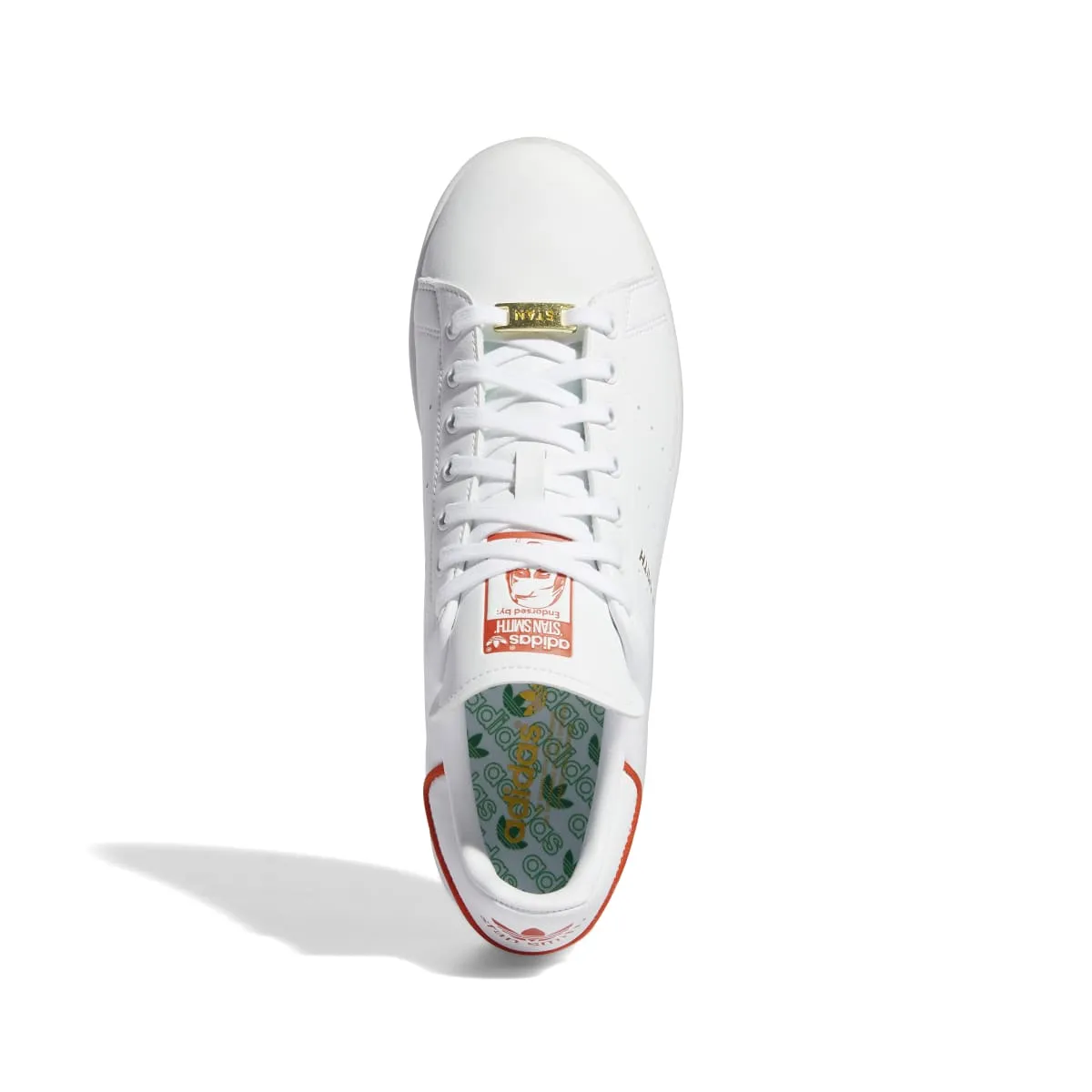 ADIDAS GW0488 STAN SMITH MN'S (Medium) White/White/Green Synthetic Leather Lifestyle Shoes