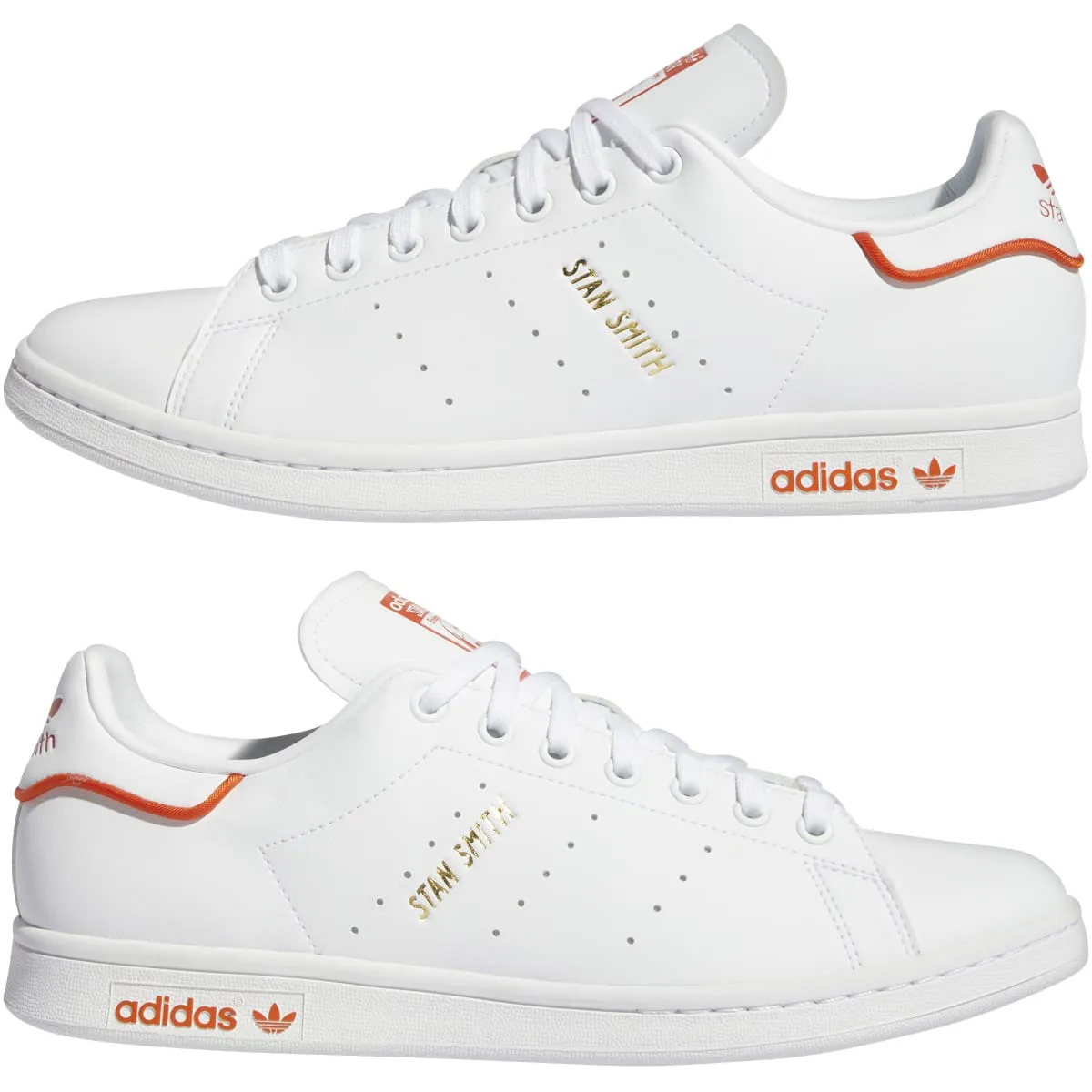 ADIDAS GW0488 STAN SMITH MN'S (Medium) White/White/Green Synthetic Leather Lifestyle Shoes