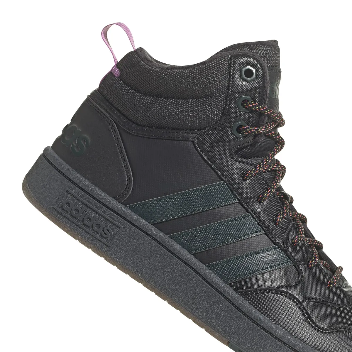 ADIDAS GZ6681 HOOPS MID 3.0 WINTERIZED MN'S (Medium) Black/Green/Gum Synthetic Leather Basketball Shoes