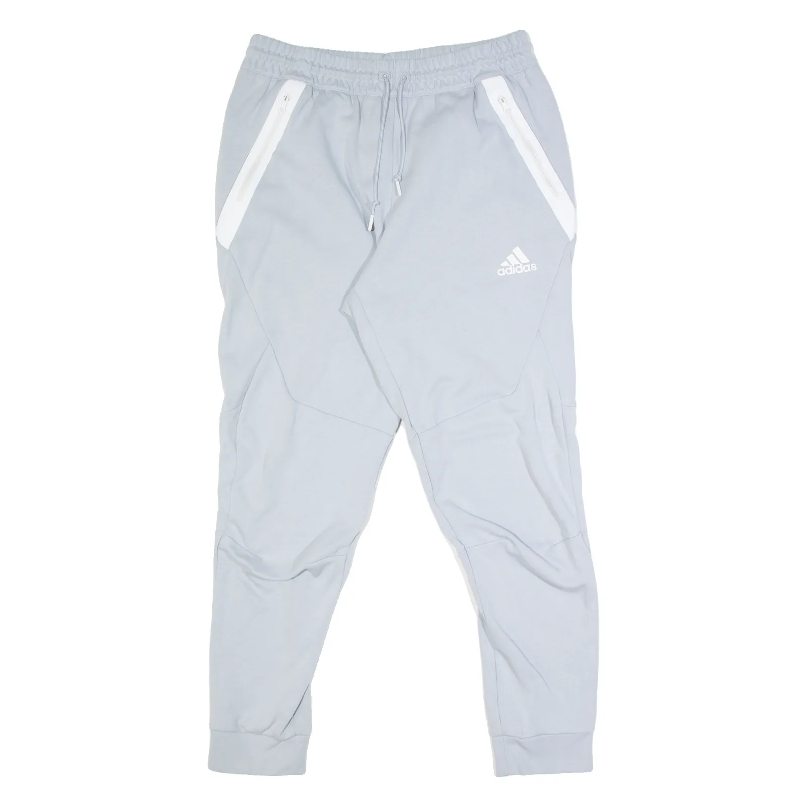 ADIDAS Mens Joggers Grey Tapered L W30 L30