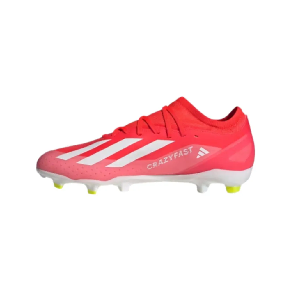 Adidas X Crazyfast League FG Football Shoe - Solar Red/Cloud White/Yellow