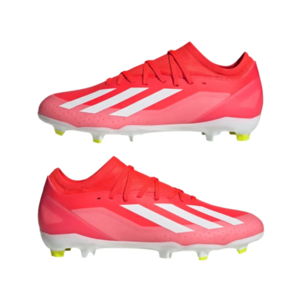 Adidas X Crazyfast League FG Football Shoe - Solar Red/Cloud White/Yellow