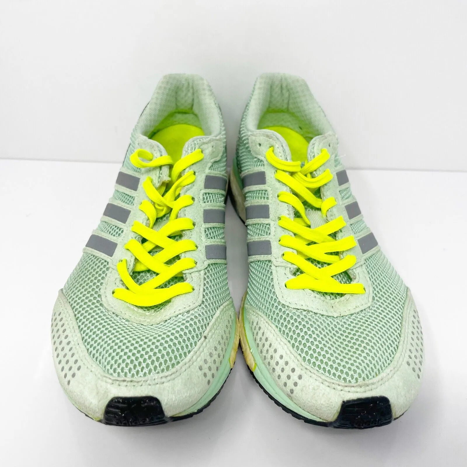 Adidas Womens Adios Boost B22872 Green Running Shoes Sneakers Size 7.5