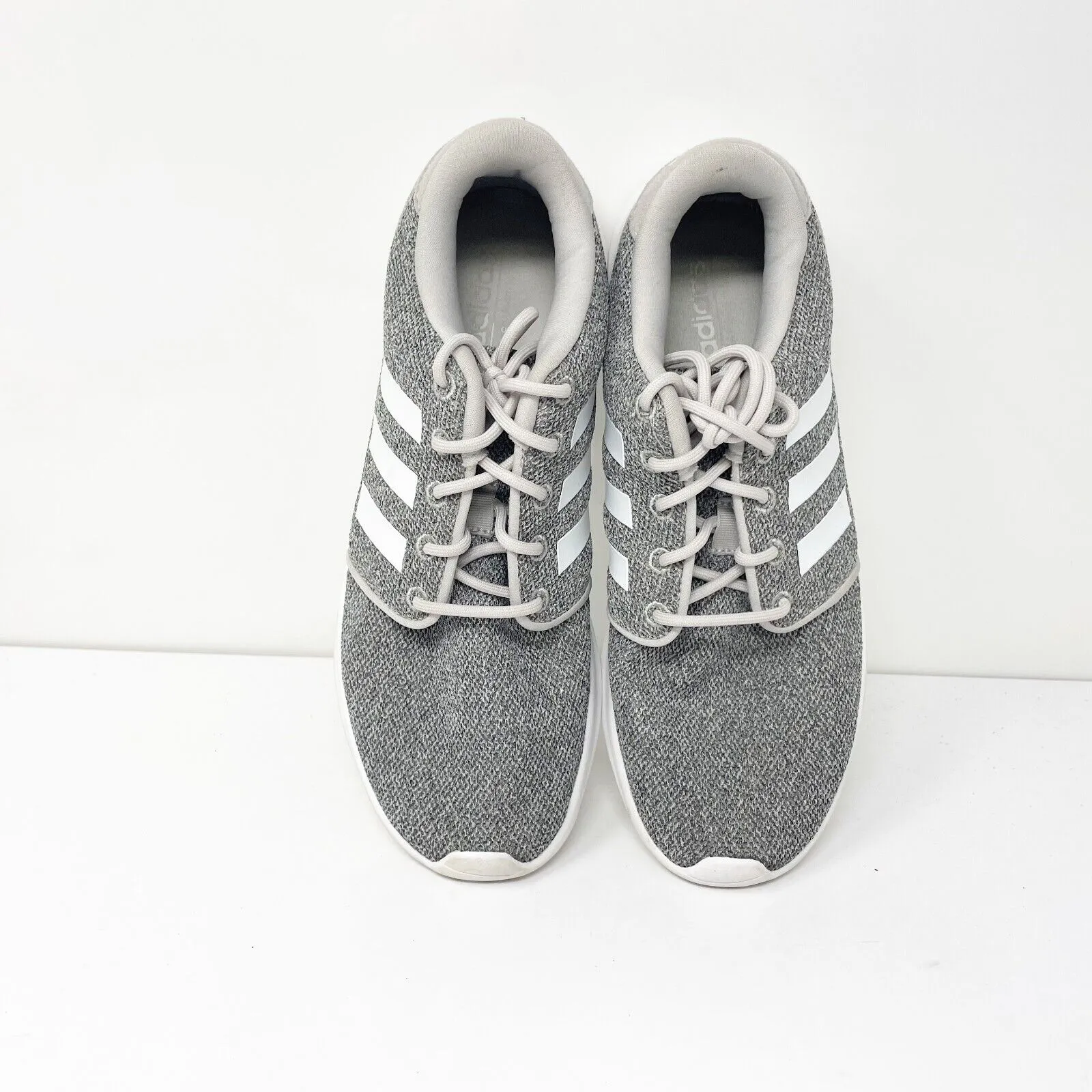 Adidas Womens Cloudfoam QT Racer AW4313 Gray Running Shoes Sneakers Size 7.5