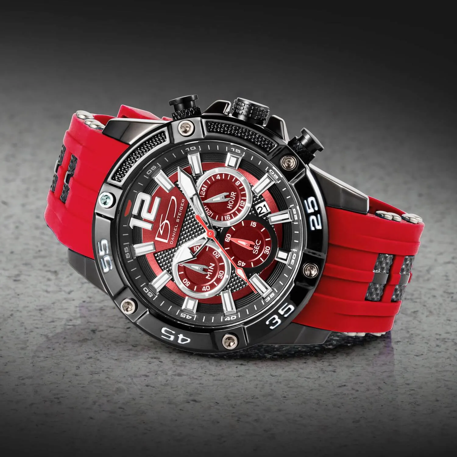 Men's Red Adventurer Watch with Sunglasses