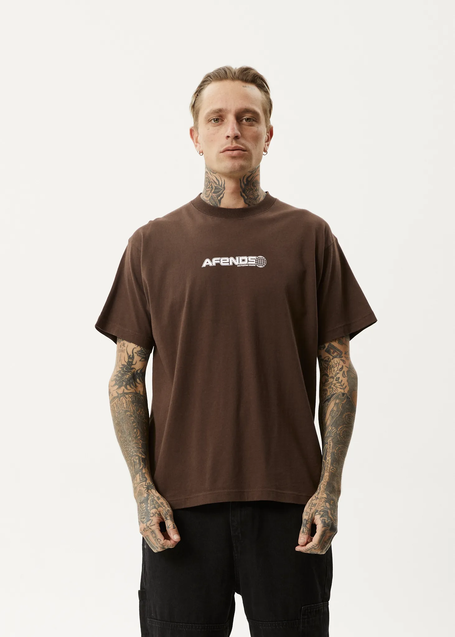 AFENDS Men's Boxy Coffee T-Shirt