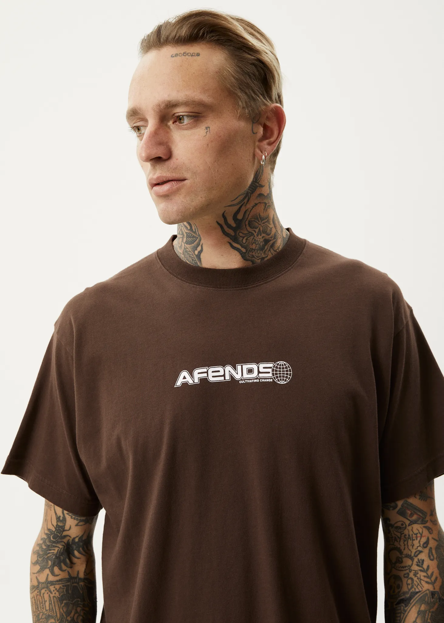 AFENDS Men's Boxy Coffee T-Shirt