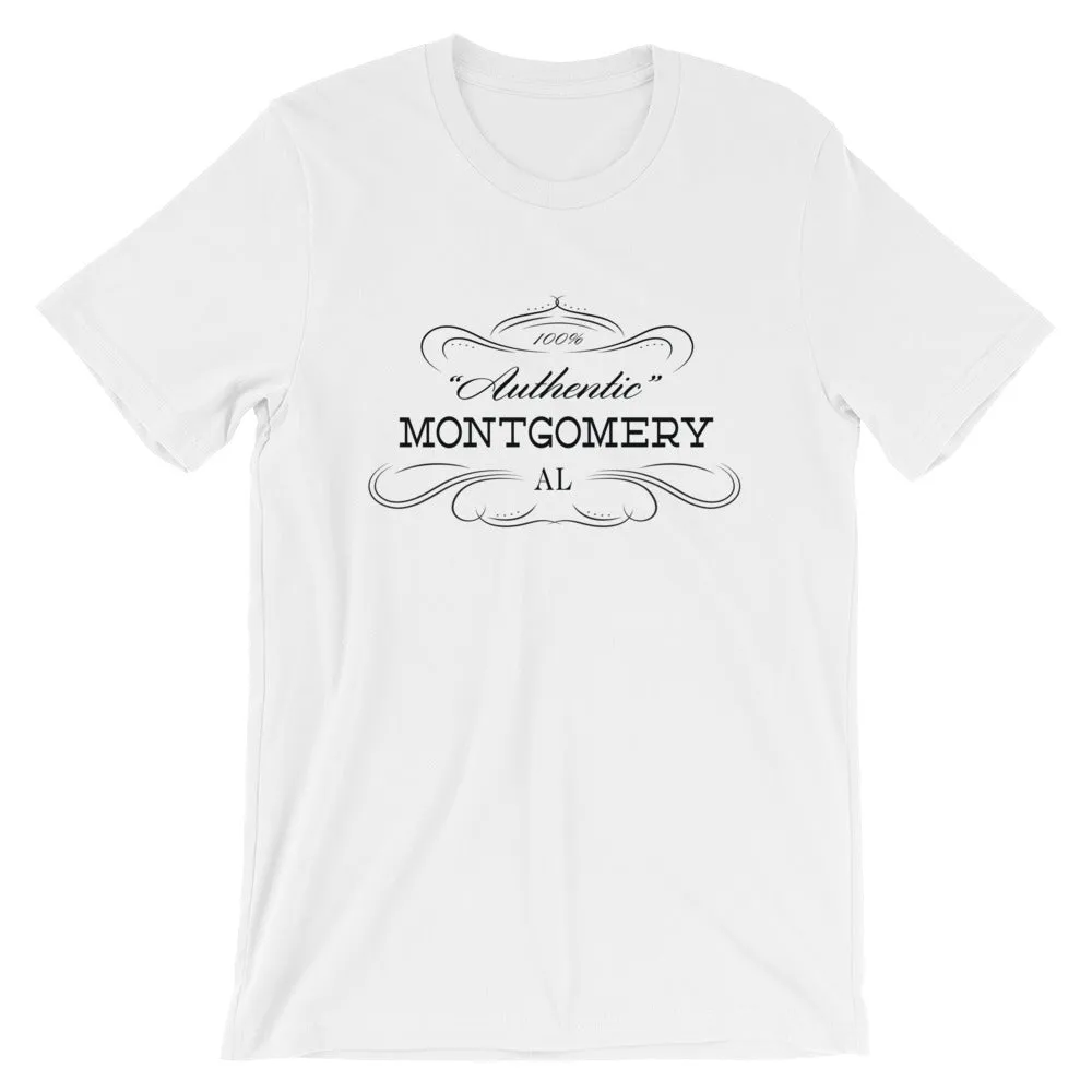 Montgomery AL T-Shirt - Short-Sleeve Unisex - Authentic - Alabama