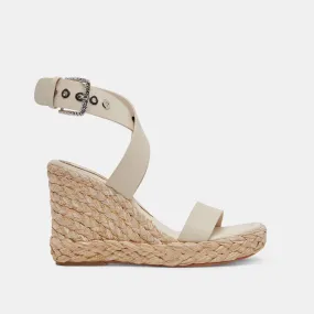 Aldona Ivory Leather Wedges