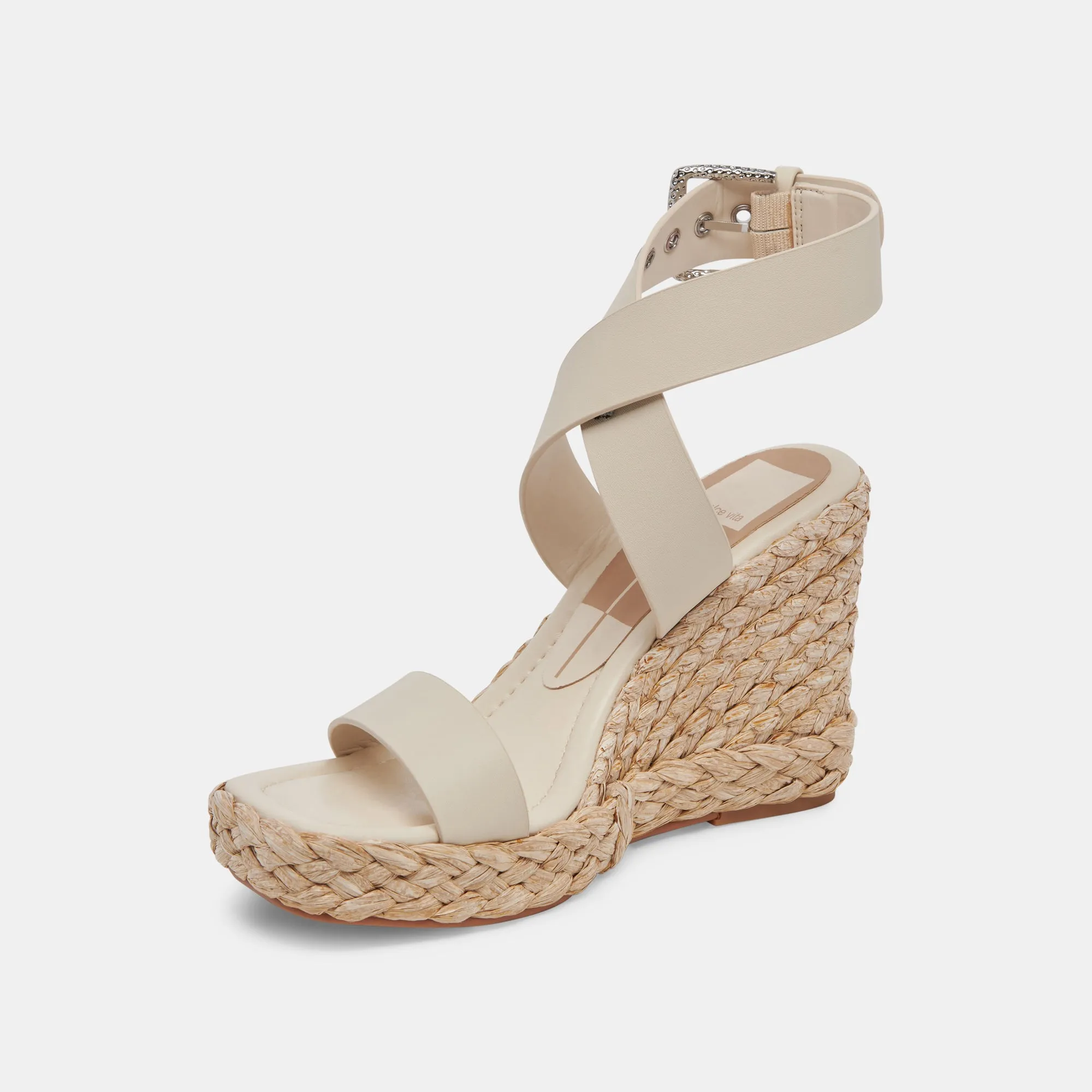 Aldona Ivory Leather Wedges