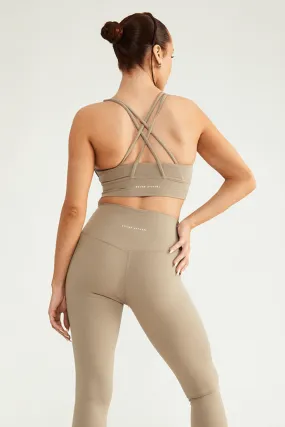 Almond Boundless Sports Bra