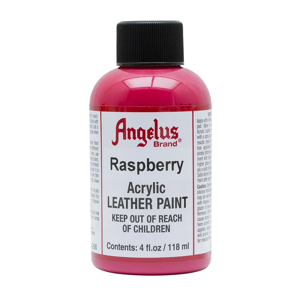 Angelus Raspberry Leather Paint 075 - Premium Leather Paint for Crafting and Restoration