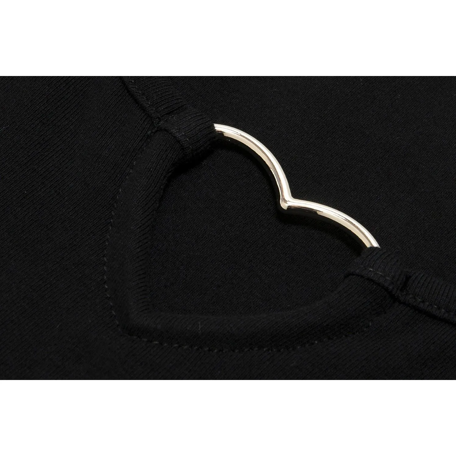 APEE Ladies Heart Shape Metal Ring Crop Top