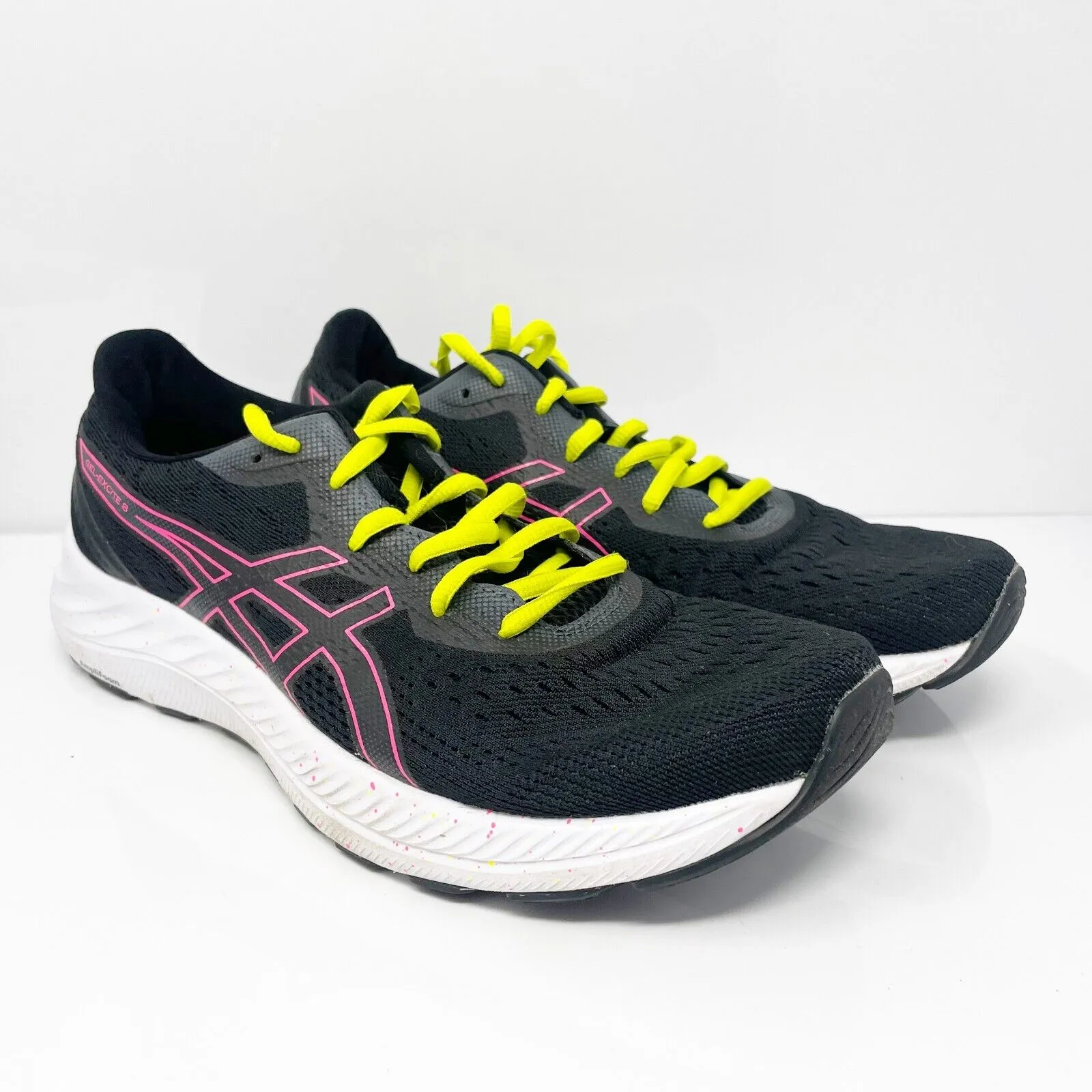 Asics Womens Gel Excite 8 1012A916 Black Running Shoes Sneakers Size 10.5