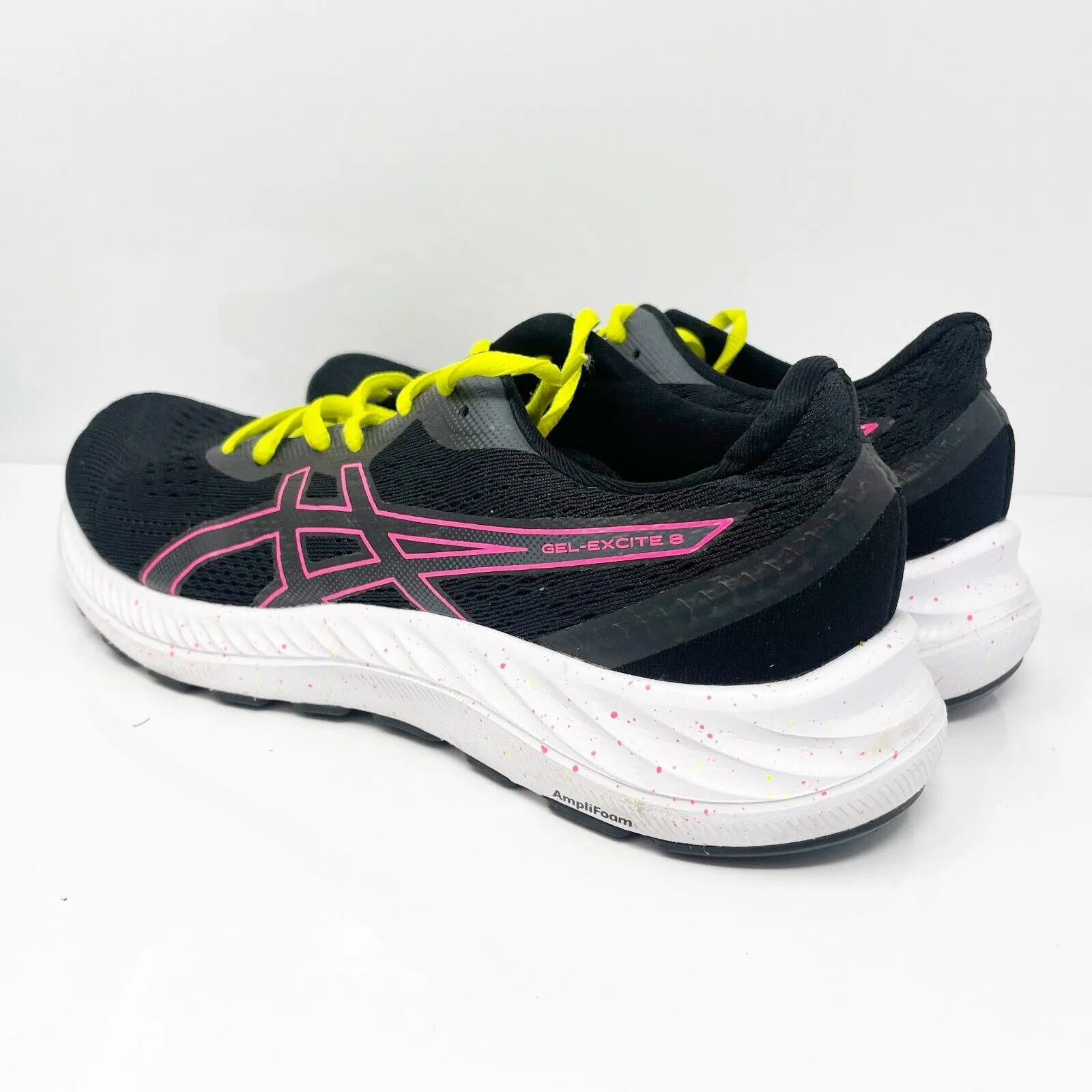 Asics Womens Gel Excite 8 1012A916 Black Running Shoes Sneakers Size 10.5