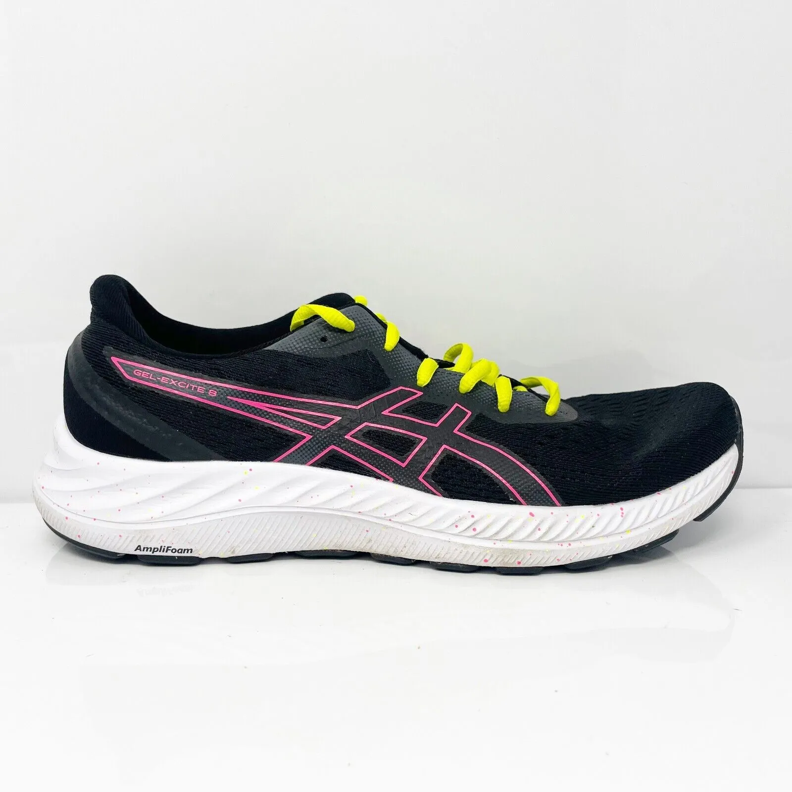 Asics Womens Gel Excite 8 1012A916 Black Running Shoes Sneakers Size 10.5